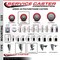 Service Caster 3.5'' Red Poly Swivel 3/4'' Expanding Stem Caster with Brake SCC-EX20S3514-PPUB-RED-TLB-34 - alternate 3